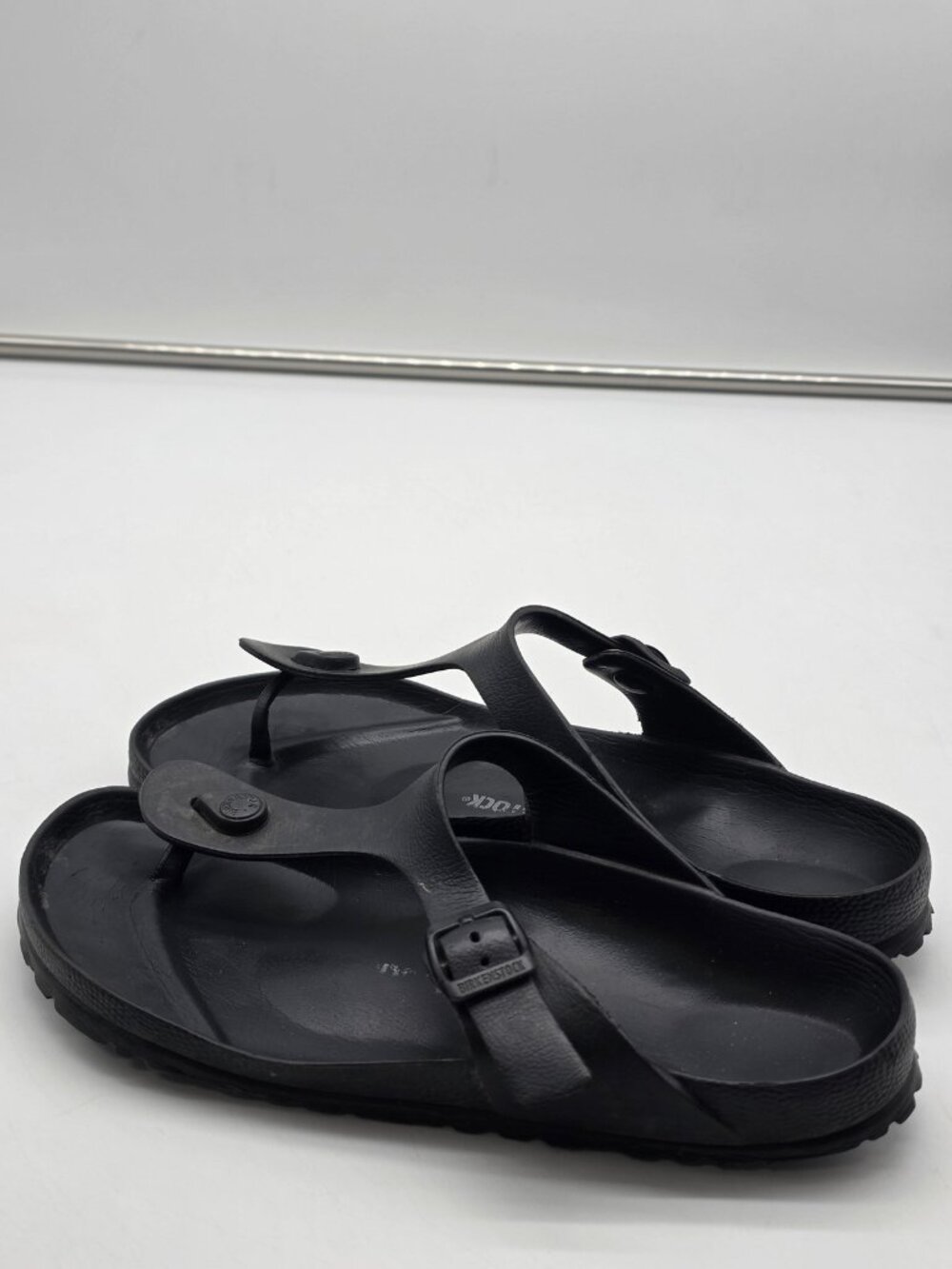 Birkenstock Sandals Shoes Womens Size 8 Black Gizeh EVA Thong Comfort Waterproof - Picture 4 of 11